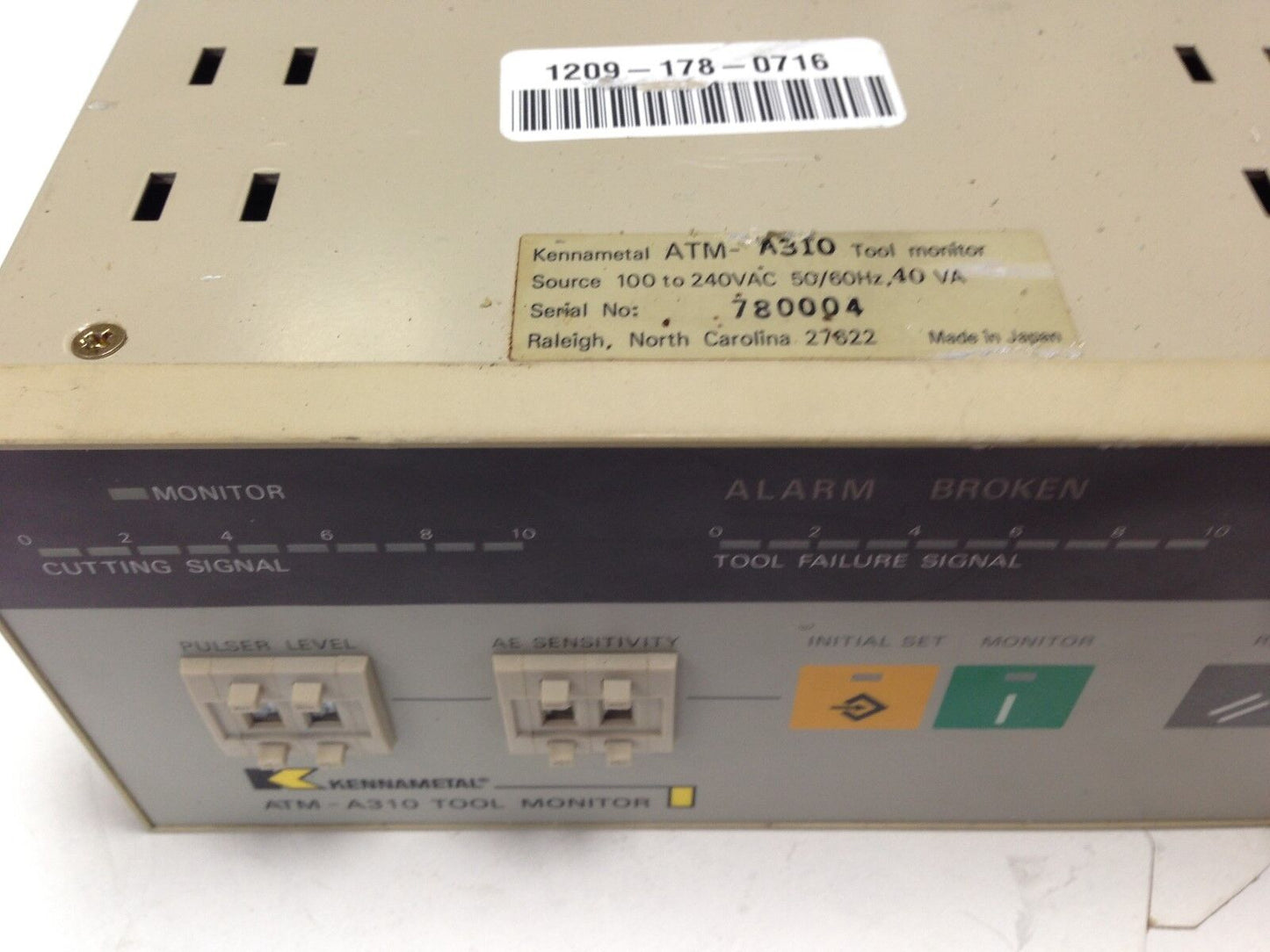 Kennametal Atm-A310 Tool Monitor,100-240 Vac,Dh