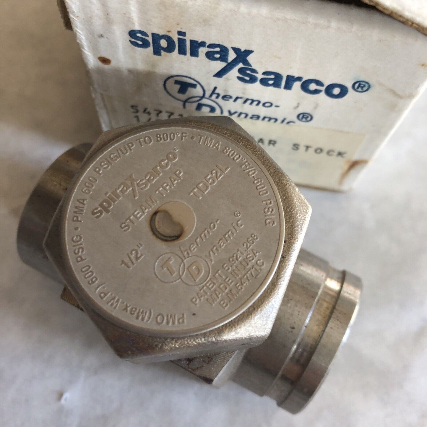 New 1/2" Npt Spirax-Sarco 1/2 Td52l Thermodynamic Steam Trap,B.M. 54771C,Ak
