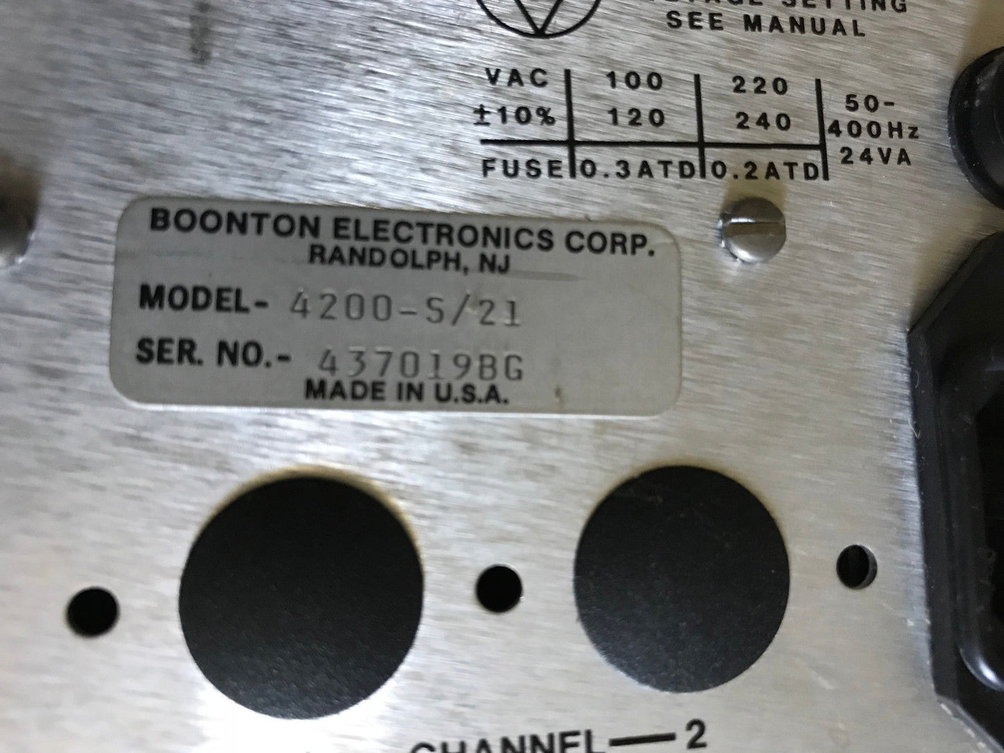 Boonton 4200-S/21,4200 Rf Microwattmeter (No Cord),Boonton 4200,4200-5/21,Ax