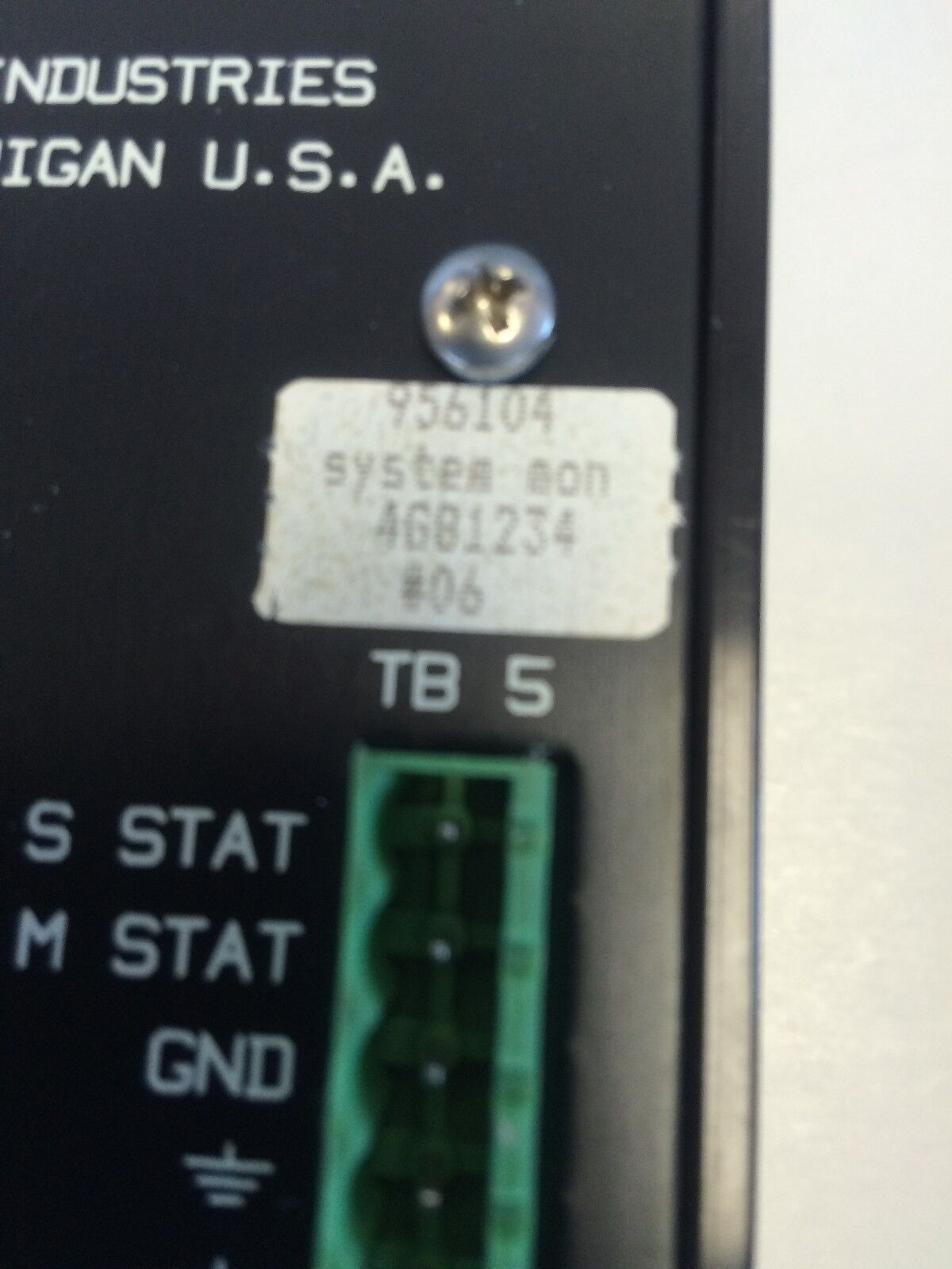 (For Part & Repair Only) Thermotron 956104 System Monitor Controller,Cy