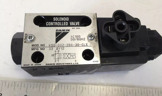 Daikin Ks0-G02-2Ba-30-Cle Solenoid Controlled Valve,100 Vac 33 By 12,Fj