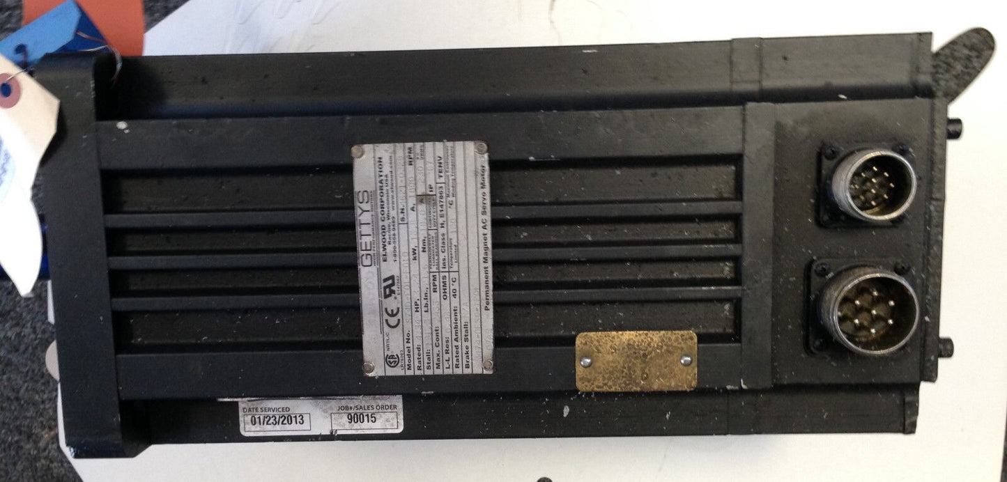 Elwood Gettys S74d-F01-F010 Ac Servo Motor,13.8A,230Vac,1800-Rpm,S74o-F01f010,Te