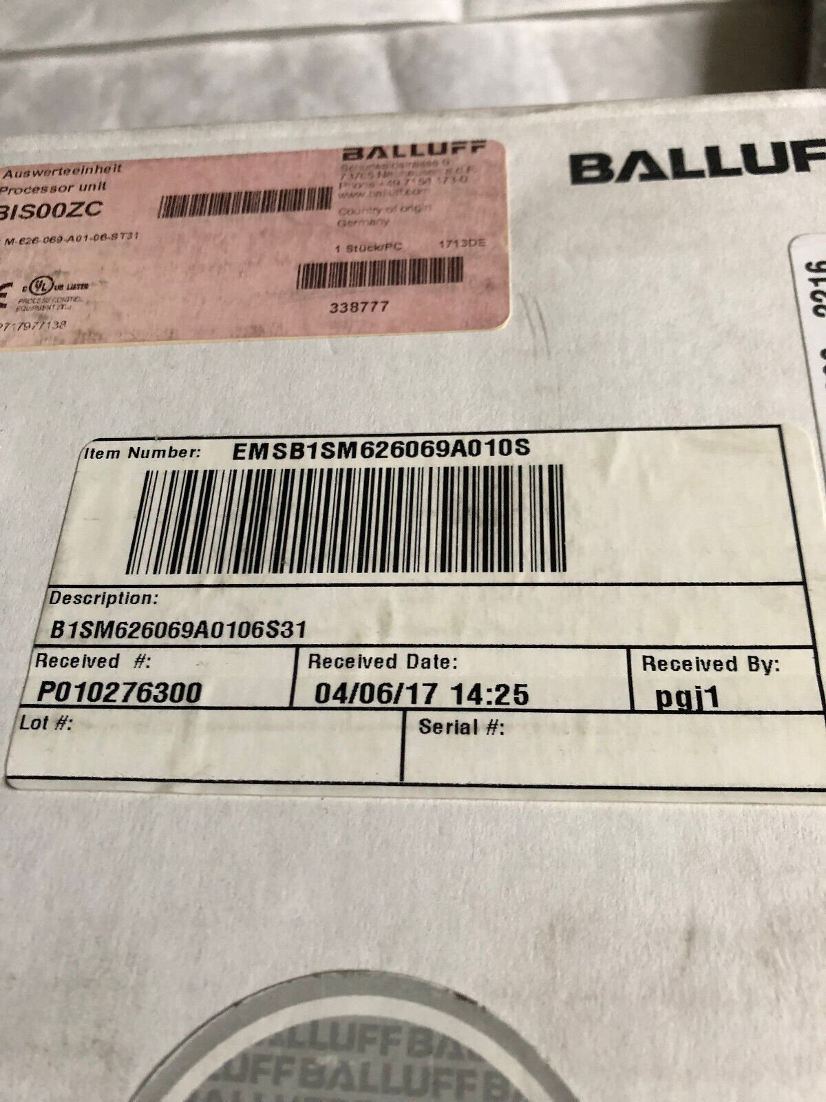 New Balluff Bis00zc Industrial Rfid Processor Unit. Bis M-626-069-A01-06-St31,Am
