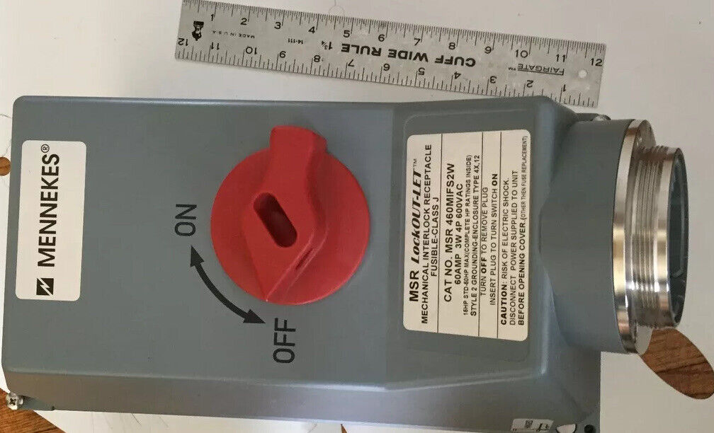 New Mennekes Msr 460Mifs2w Mechanical Interlock Receptacle, 60Amp, 600Vac,Cl