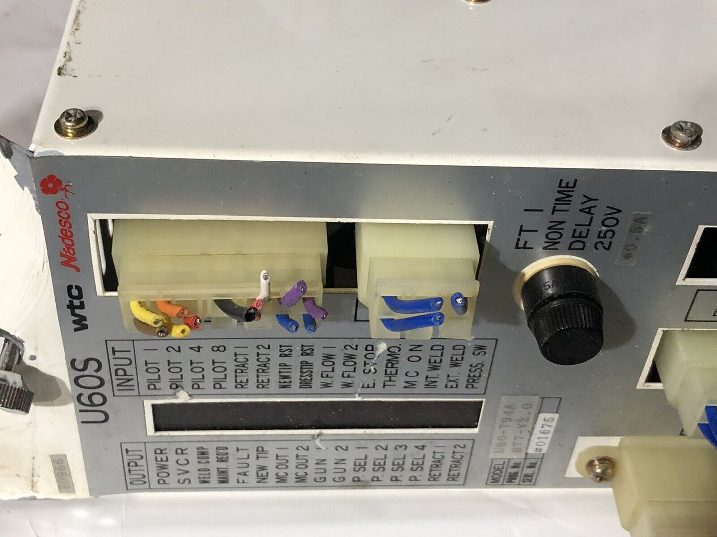 Nadex Nadesco U60-T94a,U60s Welding Controller 250V Wtc A3-1275 U6os Pc-805A,To