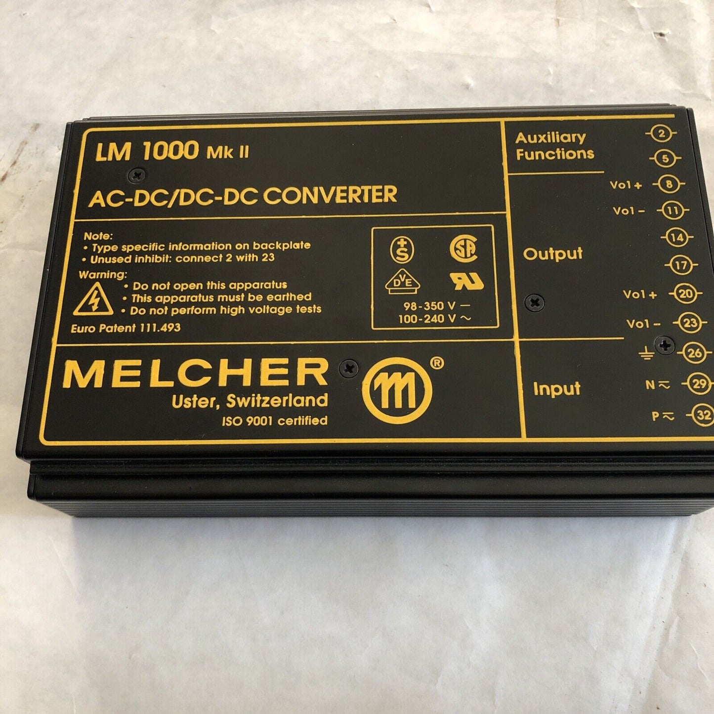 Melter Ac-Dc/Dc-Dc Converter Lm 1000 Mk Ll ,00094505,Lm 1001-7R,0094,Ed