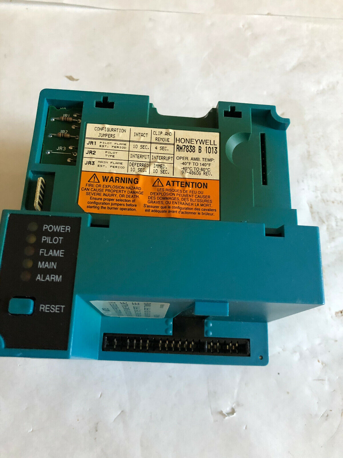 Honeywell Rm7838b1013 Burner Control,Rm7838b 1013,Cw,An