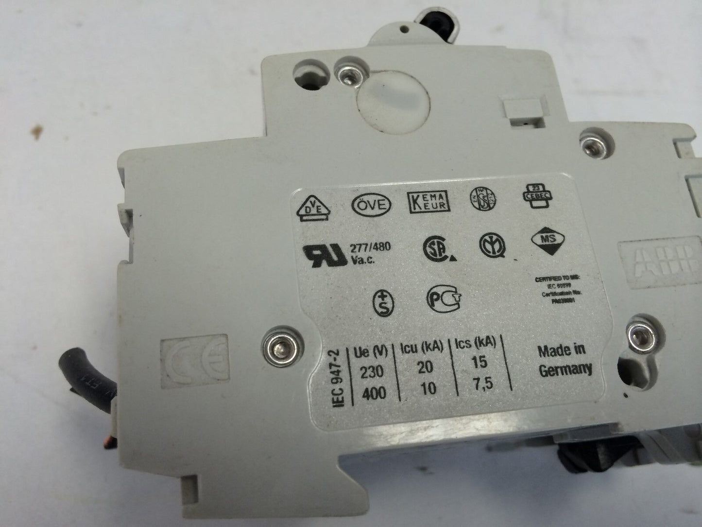 Abb S203-C3, 2Cd S253 001 R0034, S 203 C3  Circuit Breaker,Fg