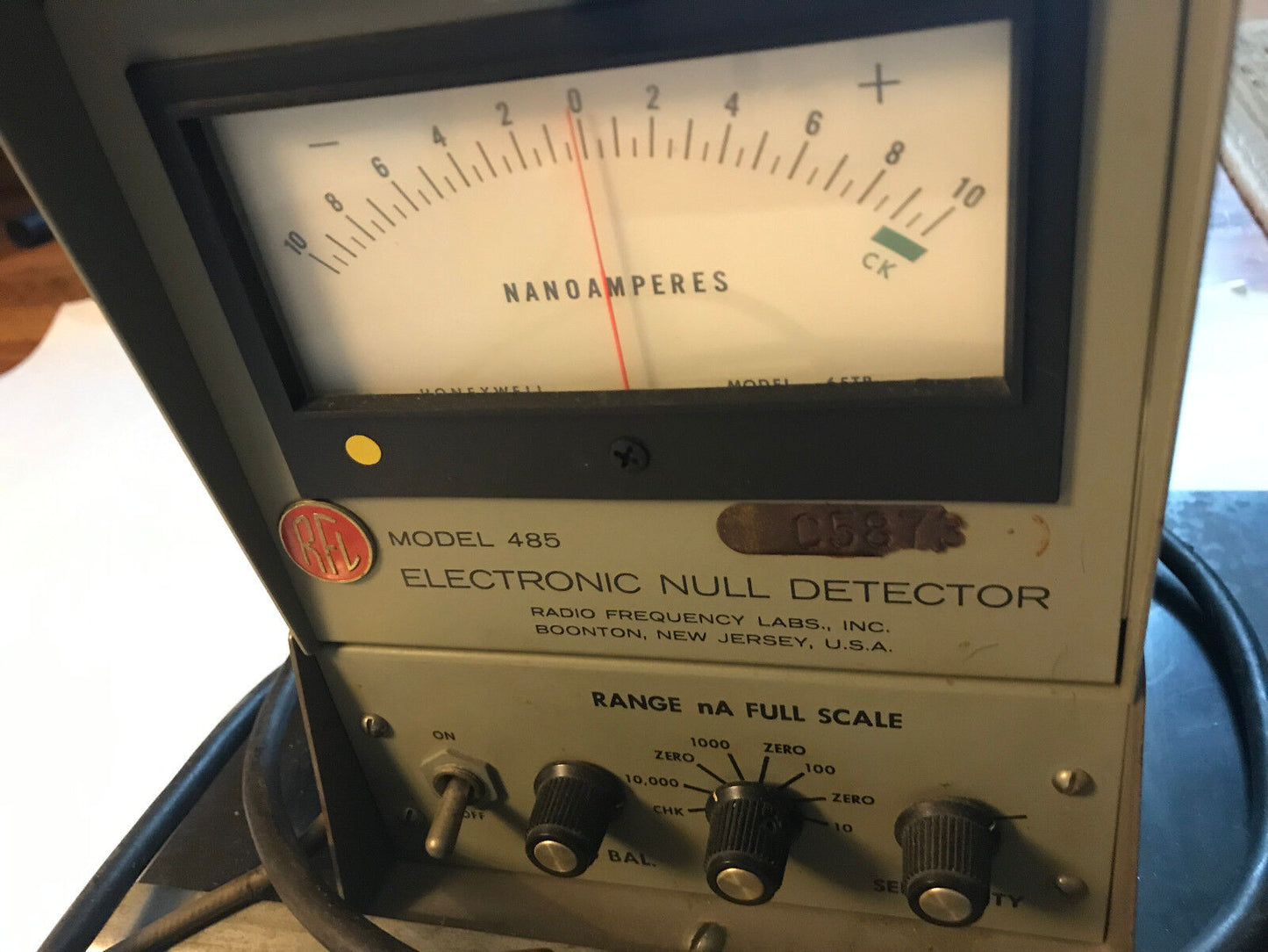 Radio Frequency Labs 485,Model 485 Radio Frequency Electronic Null Detector,Et