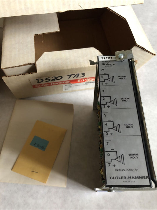 New Cutler-Hammer D520ta3,180115-1A2,Asc1066-10,Ta3,58-5131-3 Eaton Output,Dg