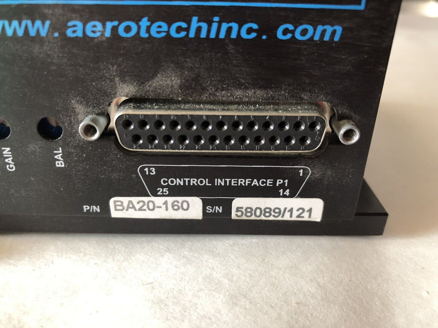 Aerotech Ba20-160 Servo Amplifier,3-Ph,0-400Hz, 7.1A Rms Industrial Ba20,Em