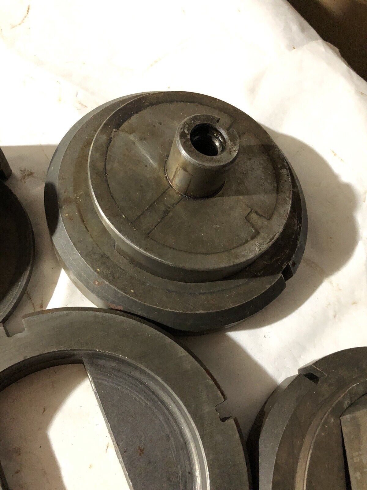 3 Sets Strippit Specialty Punch Die,1" Shank O.D.,5" Die O.D. 301820,301951,To