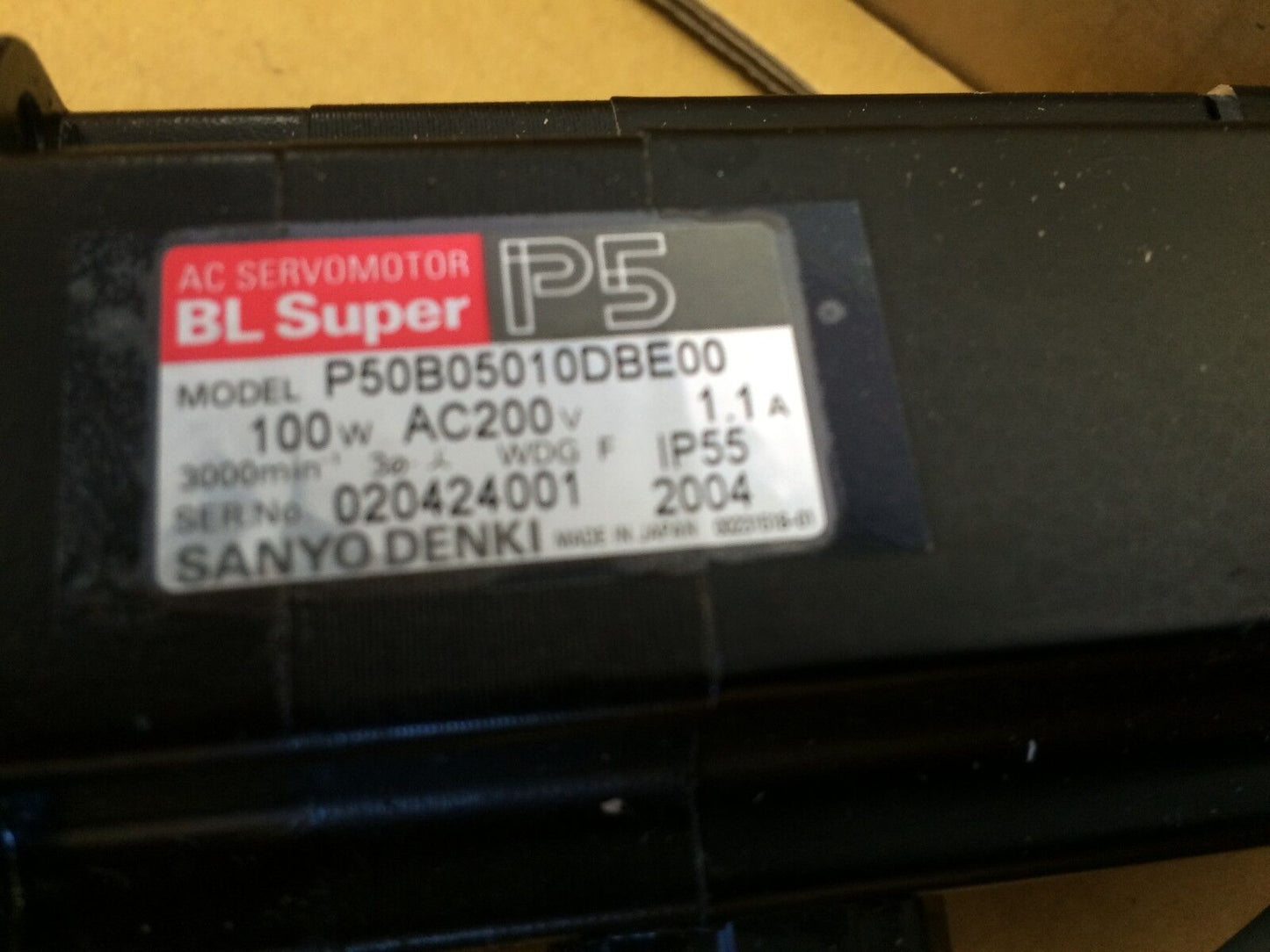 New Sanyo Denki P50b05010dbe00 Bl Super P5 Ac Servo Motor,100 W,200 V,1.1 A,Bq