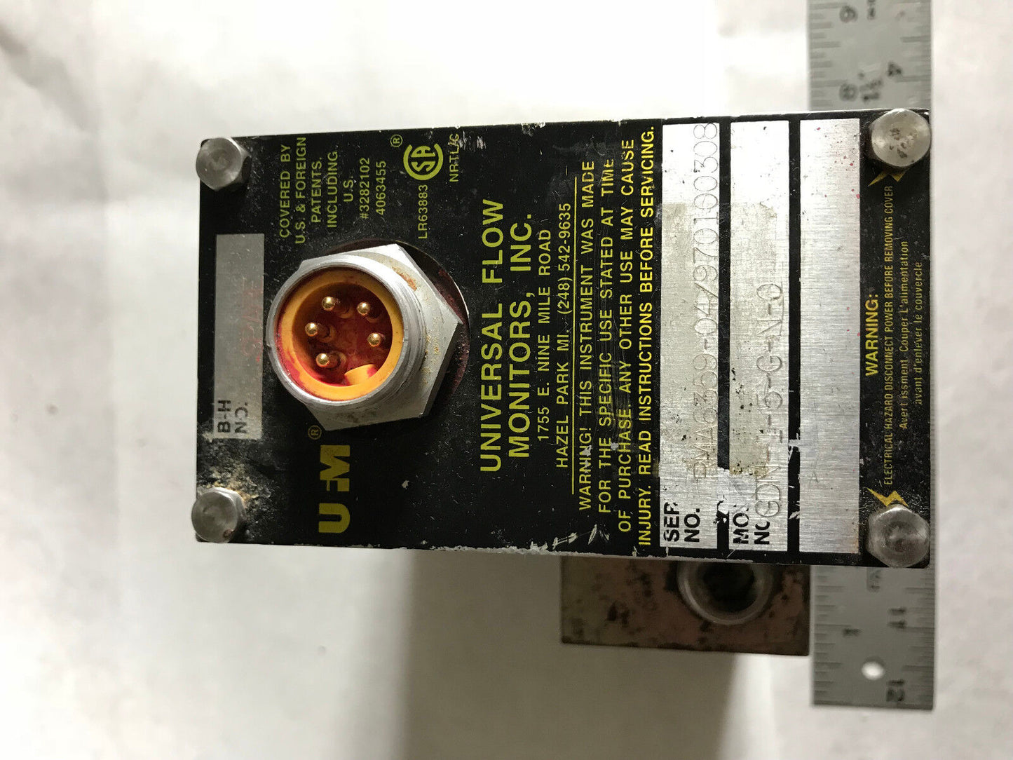 Ufm Gdn-1-5-G-S-O Universal Flow Monitor B-H No 1,Gdn-1-5-G-S-O 75V 9-Ngt,Eo