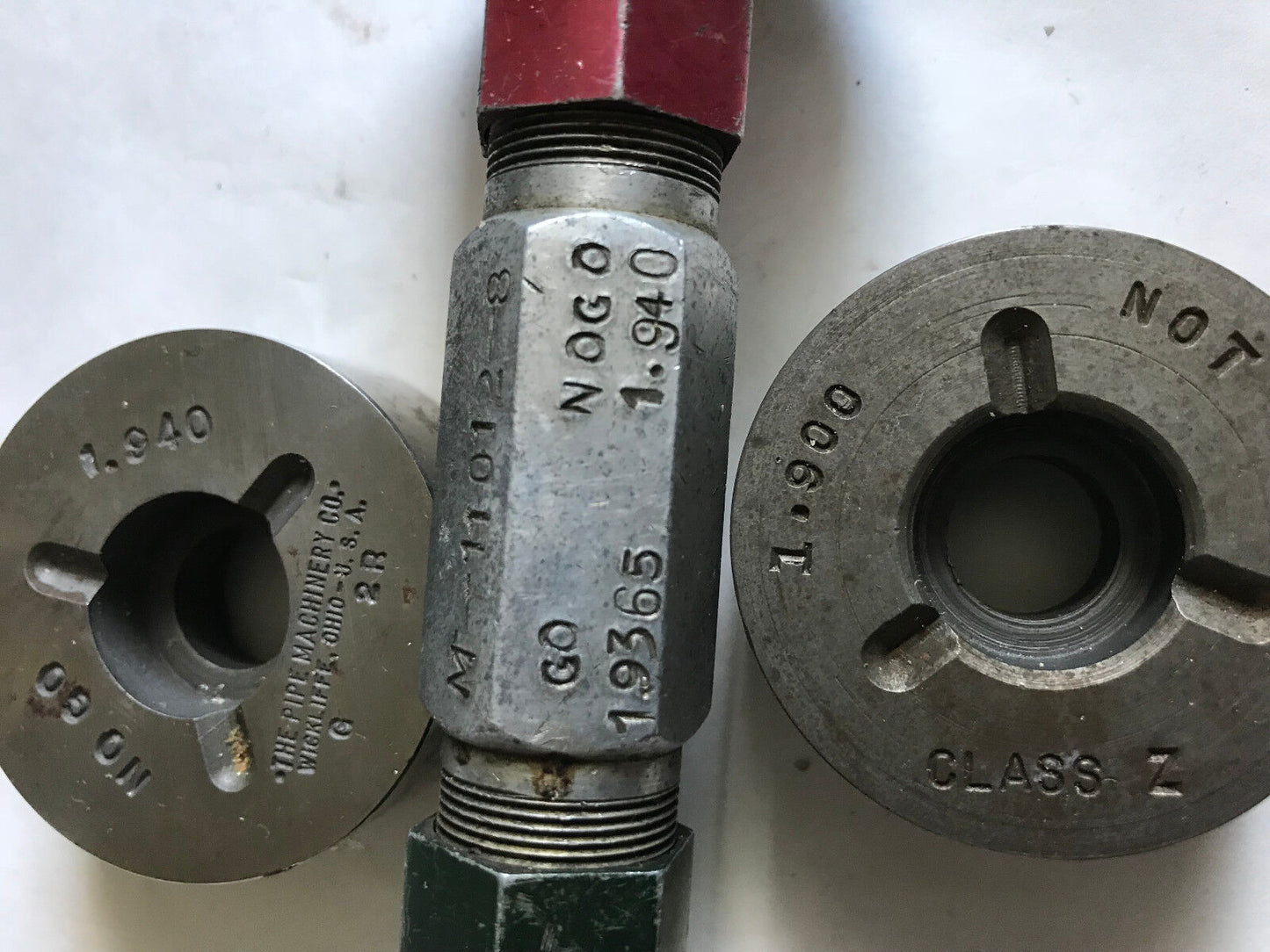Lot The Pipe Machinery Go No Go Plug Gage 1.9365 1.940 1.900 1.940,Ac