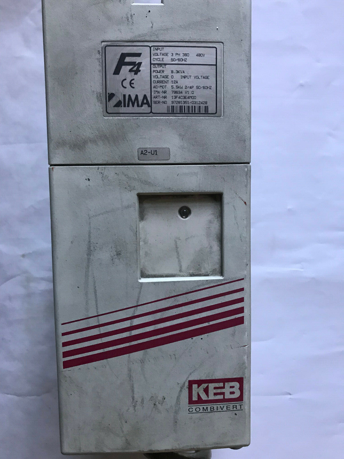 Keb Combivert 13F 4C3e4m00,Ima 79634 V1.0 Drive 12A,8.3Kva 3Ph,13F.4C3e4m00,Sd