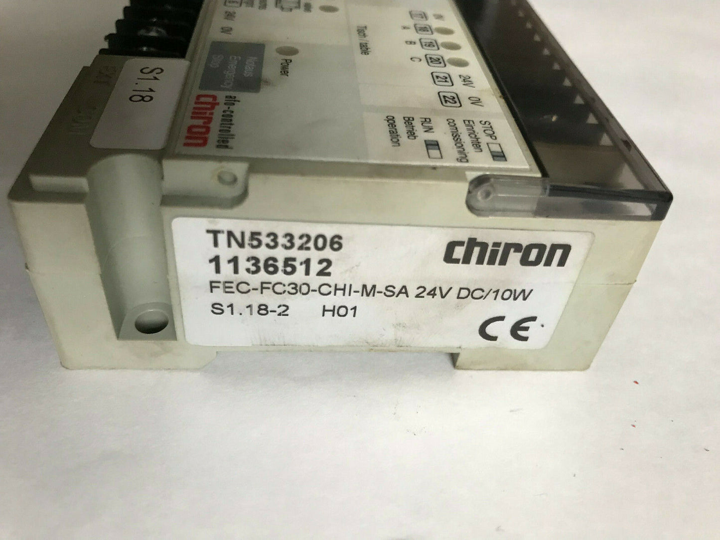 Chiron Tn533206,Fec-Fc30-Chi-M-Sa 24V Dc/10W Controller / Cpu I/O Module,Sm