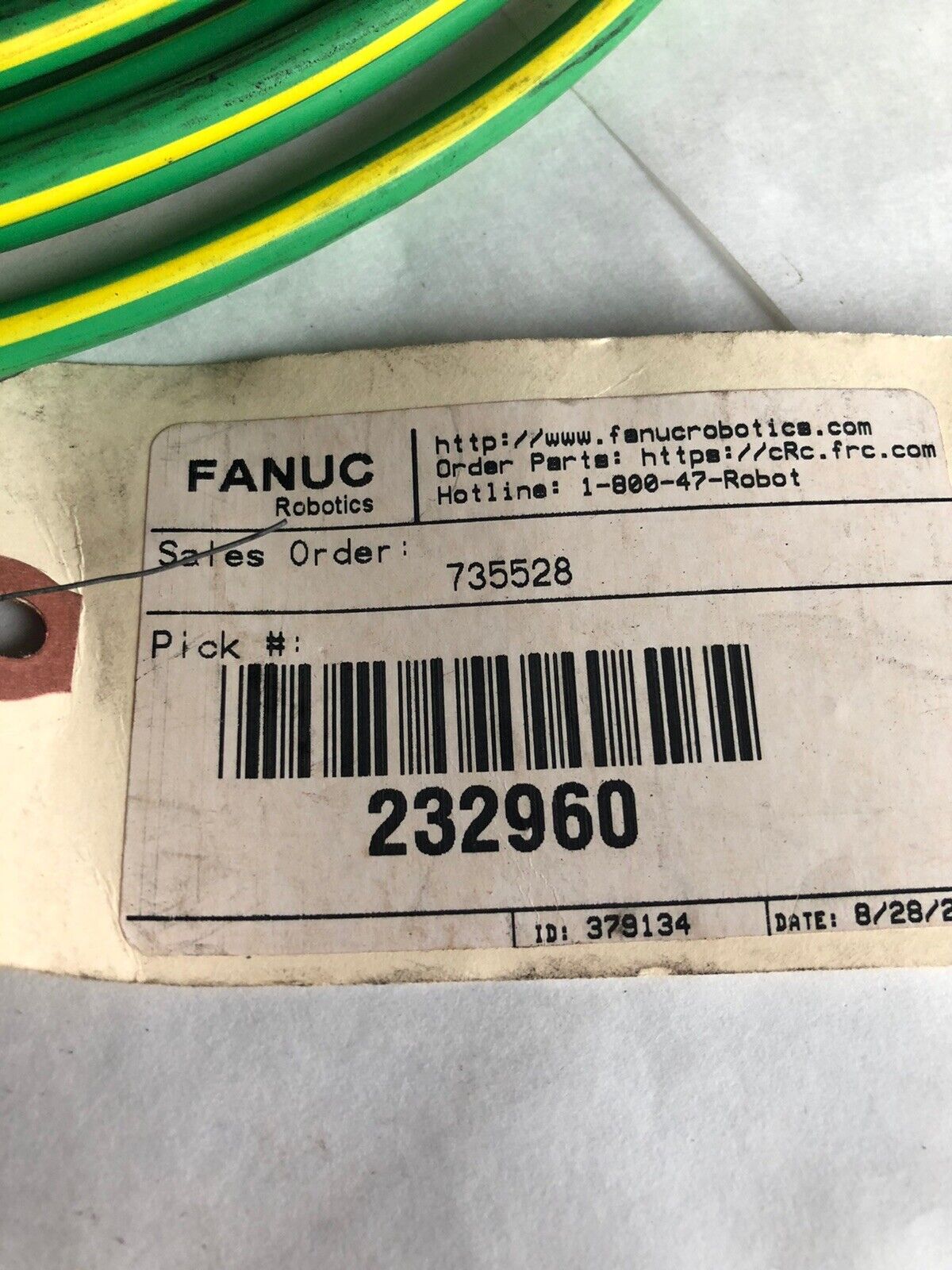 New Fanuc  Ee-3287-116-010, Po# 430221 Cable,Eh