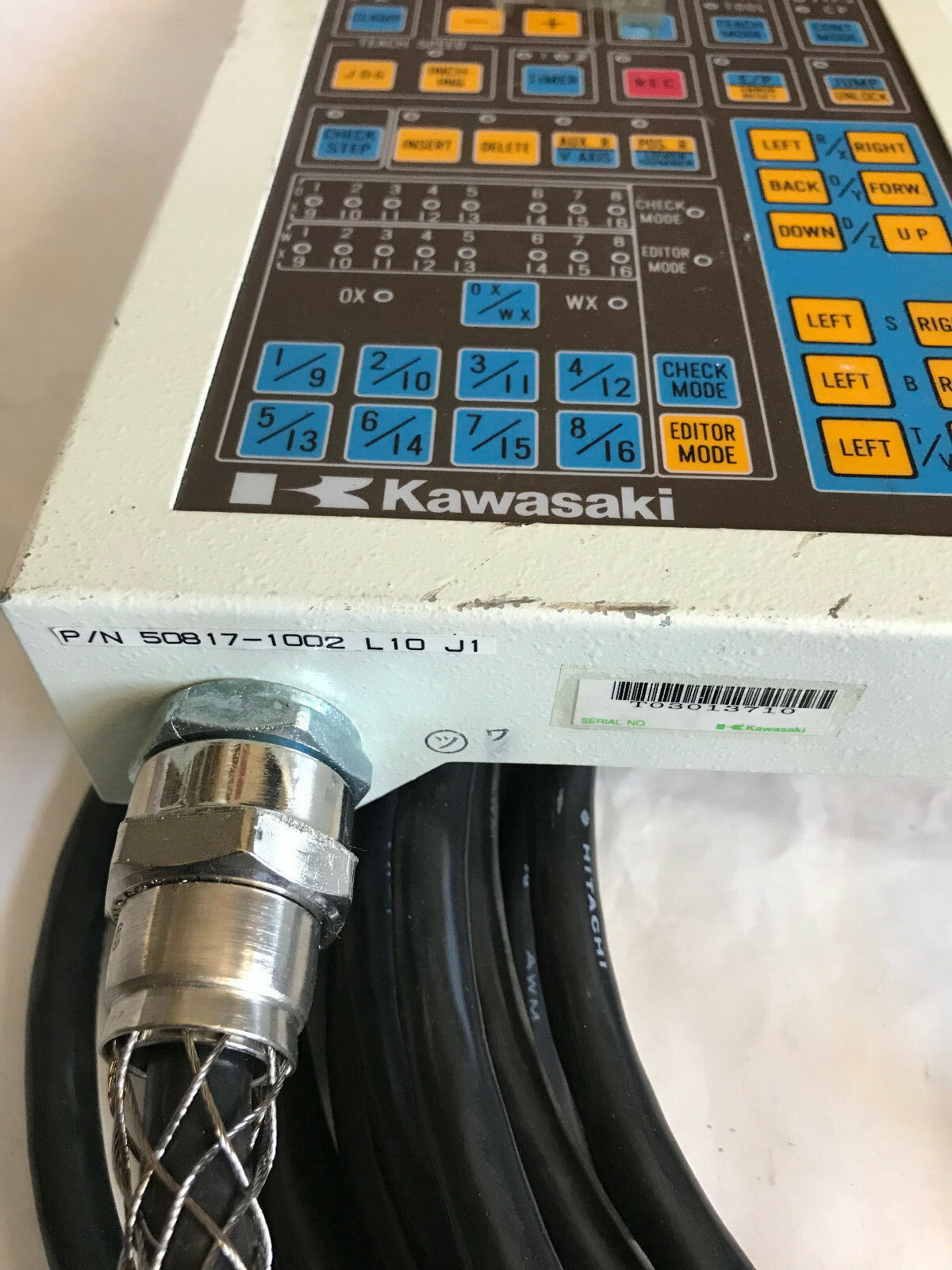 Kawasaki 50817-1002 L10 J1 Robot Teach Pendant T03013710 Keyboard Controller,Sc