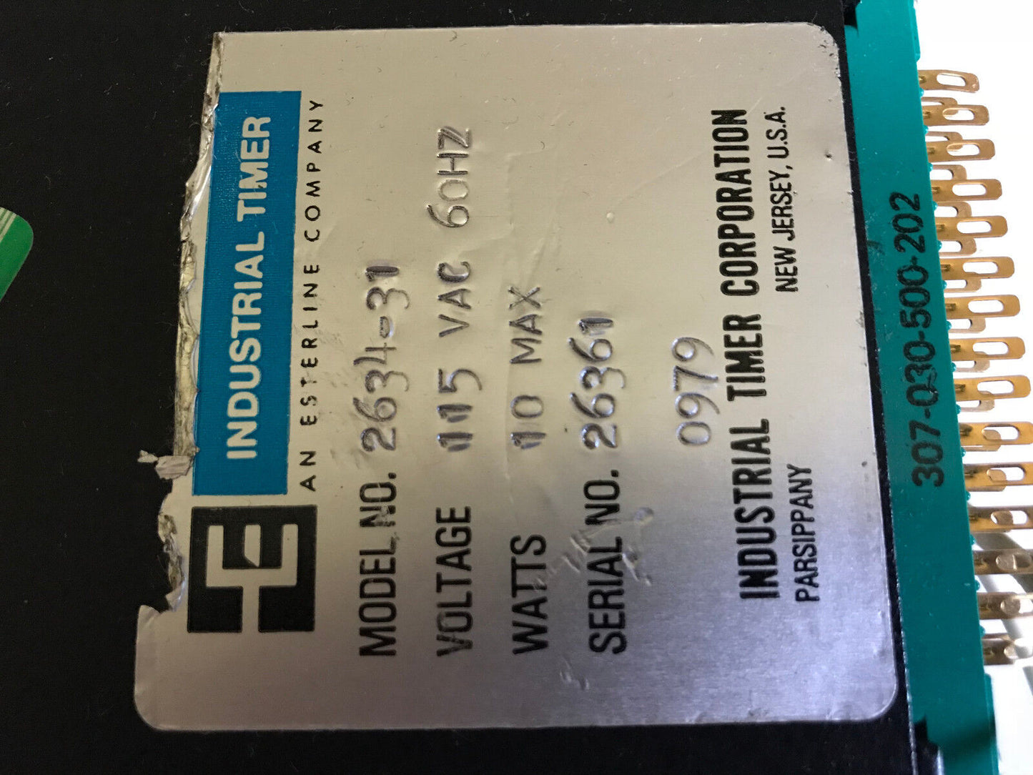 Itc 2634-31  Minutes Esterline 2634-31 Industrial Timer 2634-3 E Module,Eq,Ep