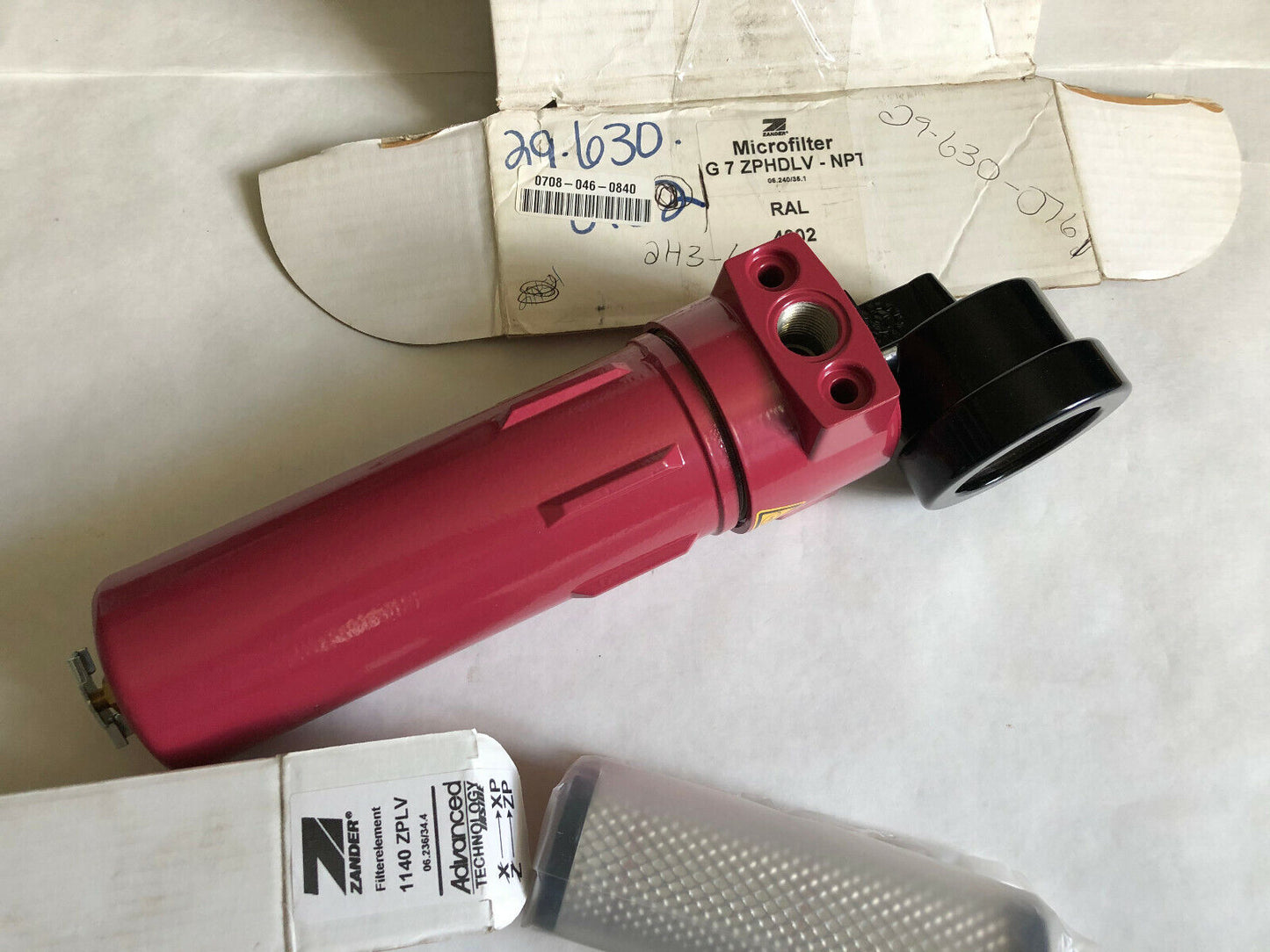 1/2" Npt Zander Microfilter G7 Zphdlv-Npt Ral 4002,1140 Zplv Filter Regulator,Cg