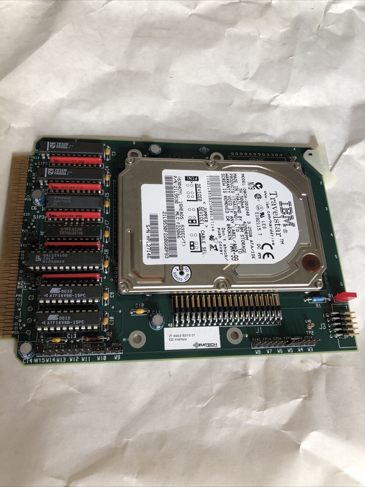 New Ziatech Zt 8952-S375,8952-S375 01,Ibm Travelstar Dbca-203240 Hard,Ide 1.4,Fi