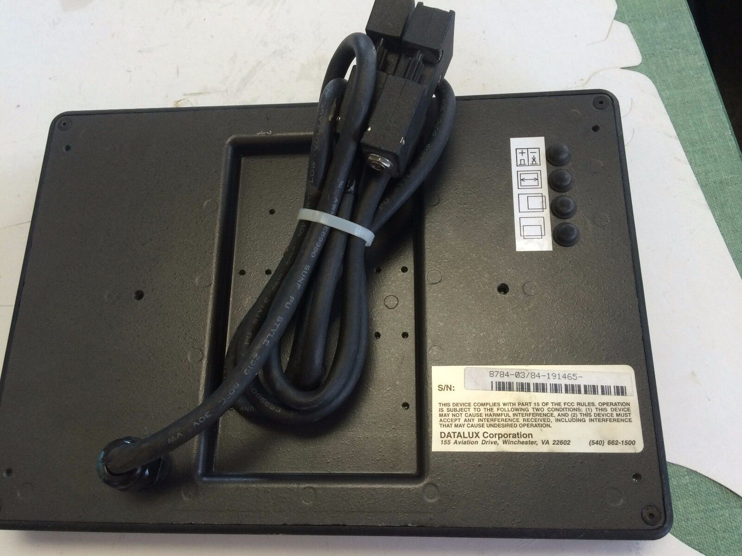 Datalux E89980 Sunf Pu 2919,8784-03/84-191465 Microtouch Operator Touchscreen,Cr