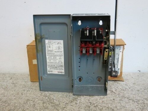 New Square D Hu361 Disconnect Switch Enclosure,600Vac,30A,30-Hp,Nema 1,Switch,Fk