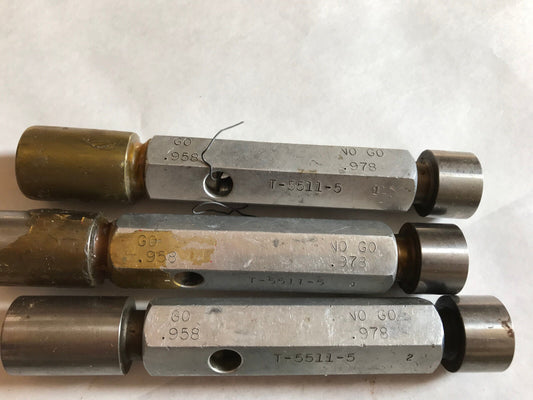 The Pipe Machinery 9460 Inspection Gage Go No Go Plug .9460 .9570 .946 .957,Ag