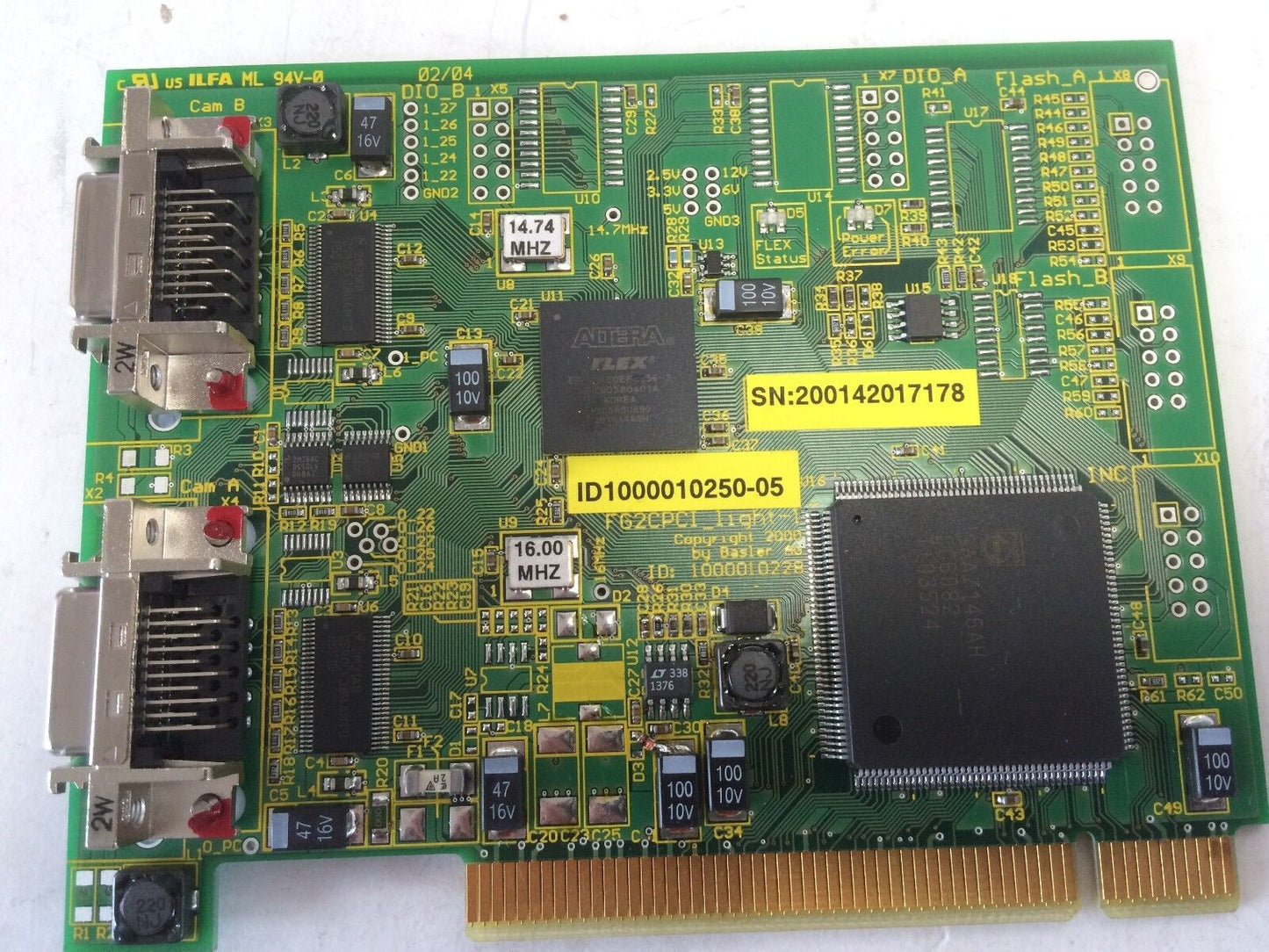 New Basler Fg2cpci Light-1 For Pb300 V1.0,1000010228 Ilfa Ml,Id1000010250-05,Ch