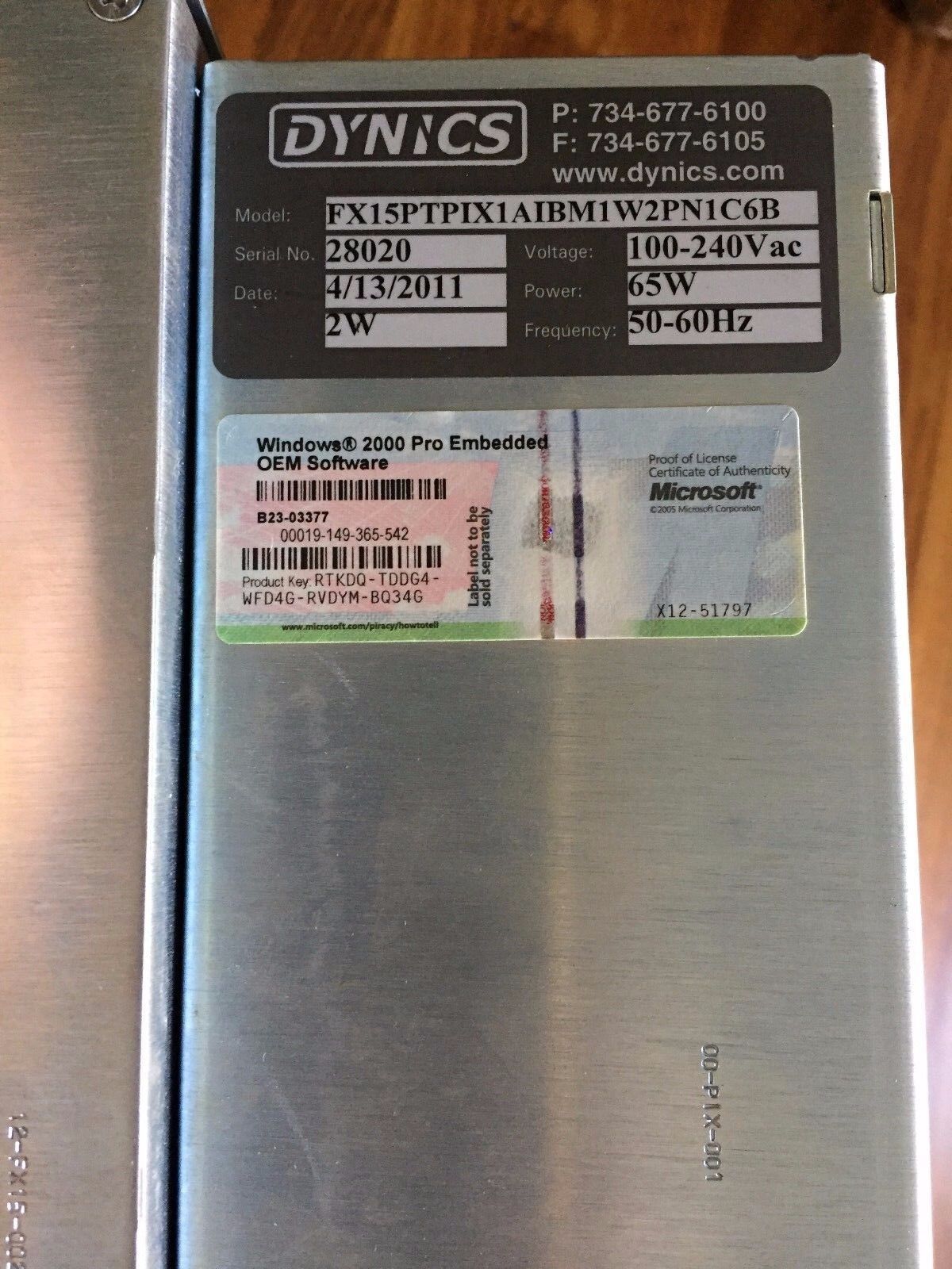 New Dynics Fx15ptpix1aibm1w2pn1c6b Touchscreen Operator Interface,Ea