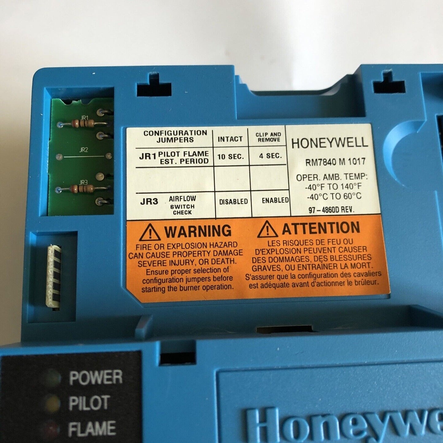 Honeywell Rm7840m1017 Burner Control Rm7840 M 1017 Relay Module,Aa