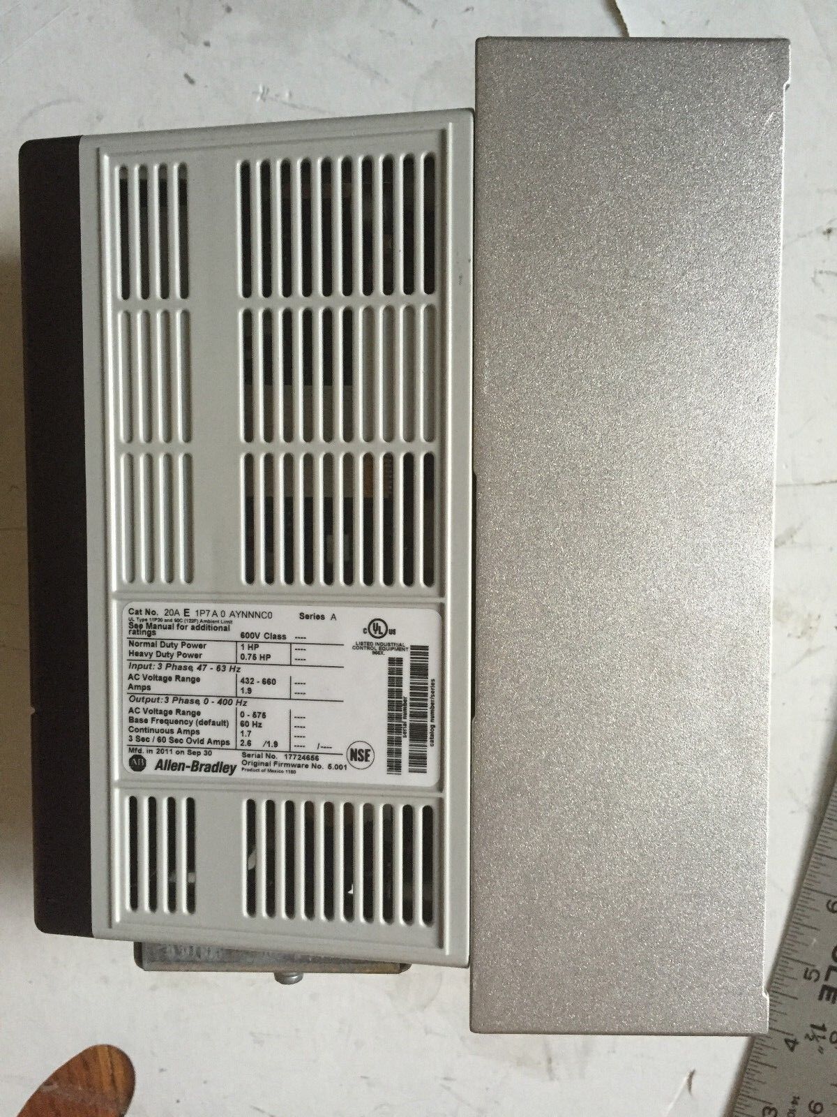 New Allen Bradley 20A E 1P7 A 0 Aynnnc0 Powerflex  1Hp,20Ae1p7a0aynnnc0,Cy