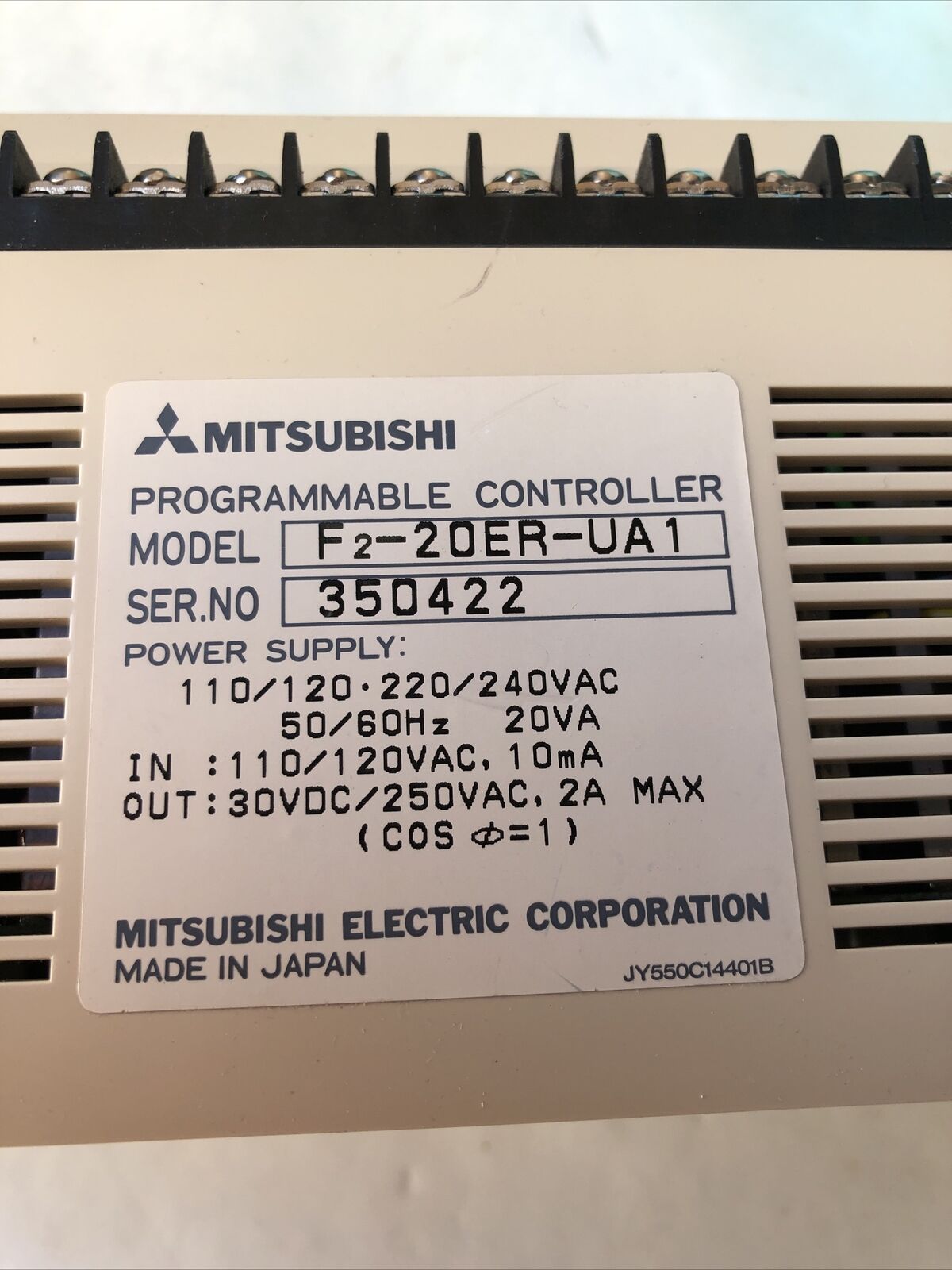 New  F2-20Er-Ua1 Mitsubishi Programmable Controller Melsec F2-20E,Fl,Fb