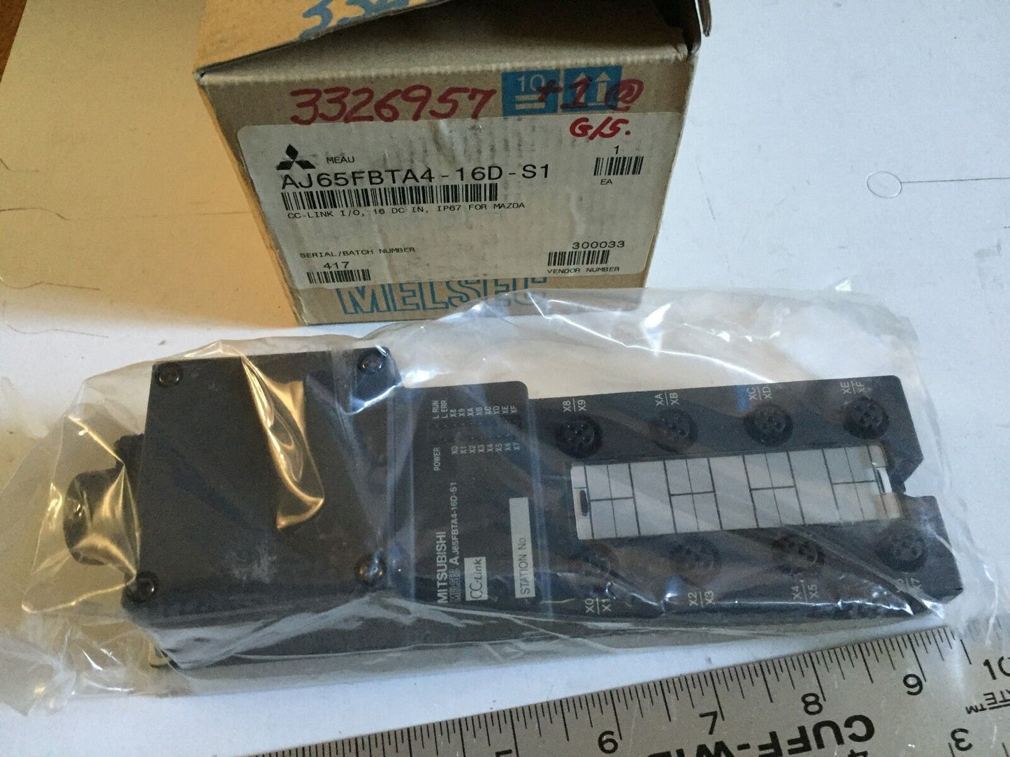 New Mitsubishi Aj65fbta4-16D-S1 Cc-Link I/O 16 Dc In,Ct