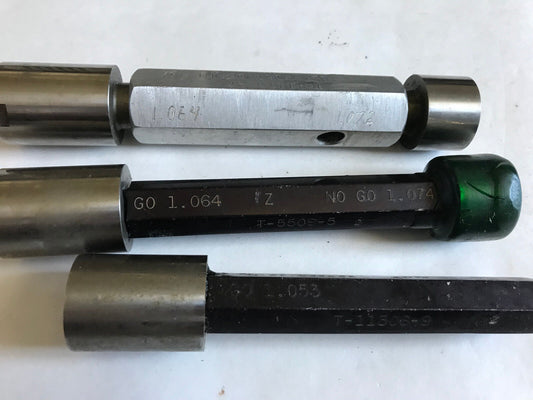 Lot The Pipe Machinery Go No Go Plug Gage 1.053 1.064 1.074 1.064 1.072,Ac