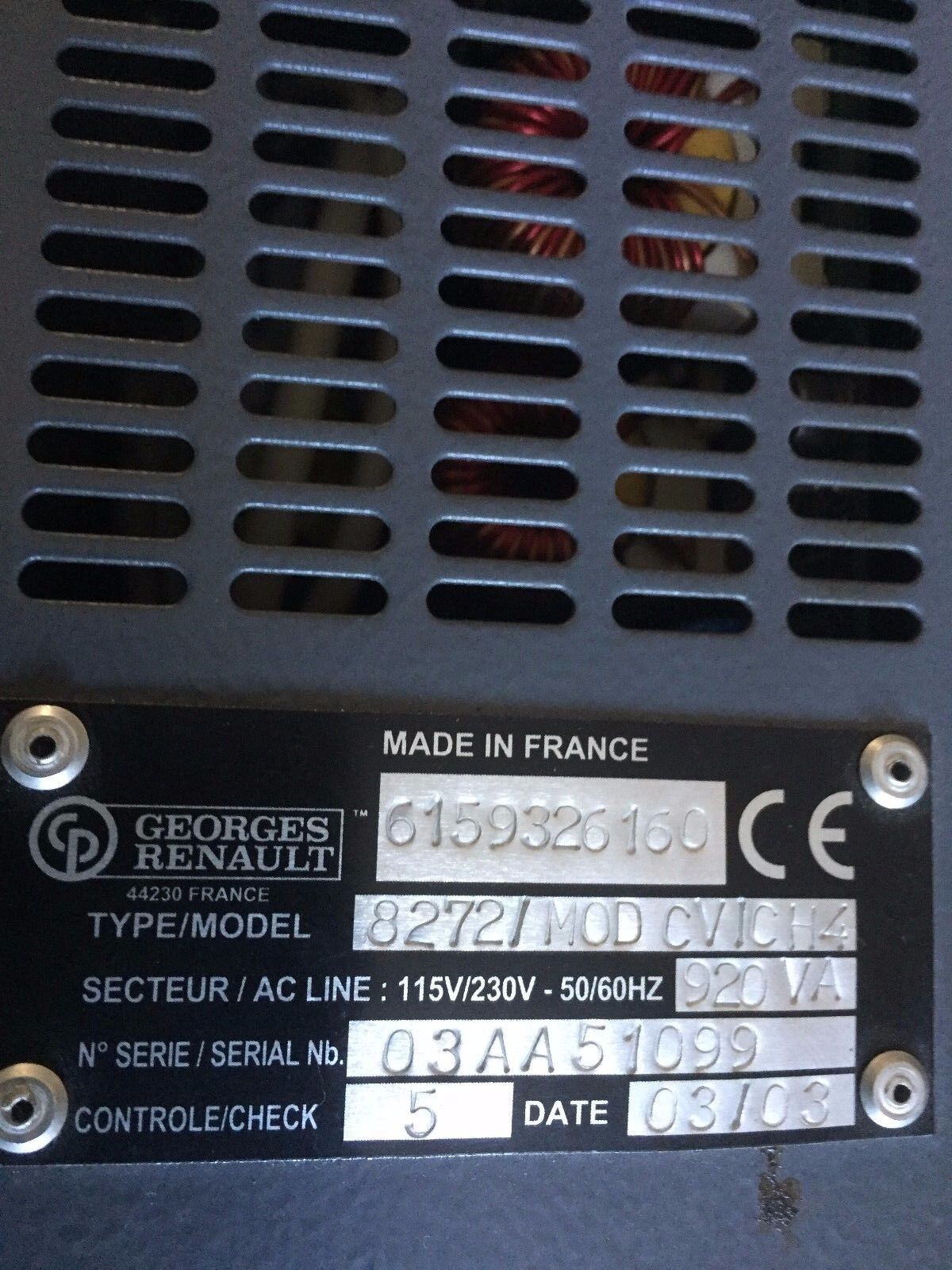 Georges Renault Modcvi Controller 6159326160 8272/Modcv1ch4 8272/Mod Cvich4,Td