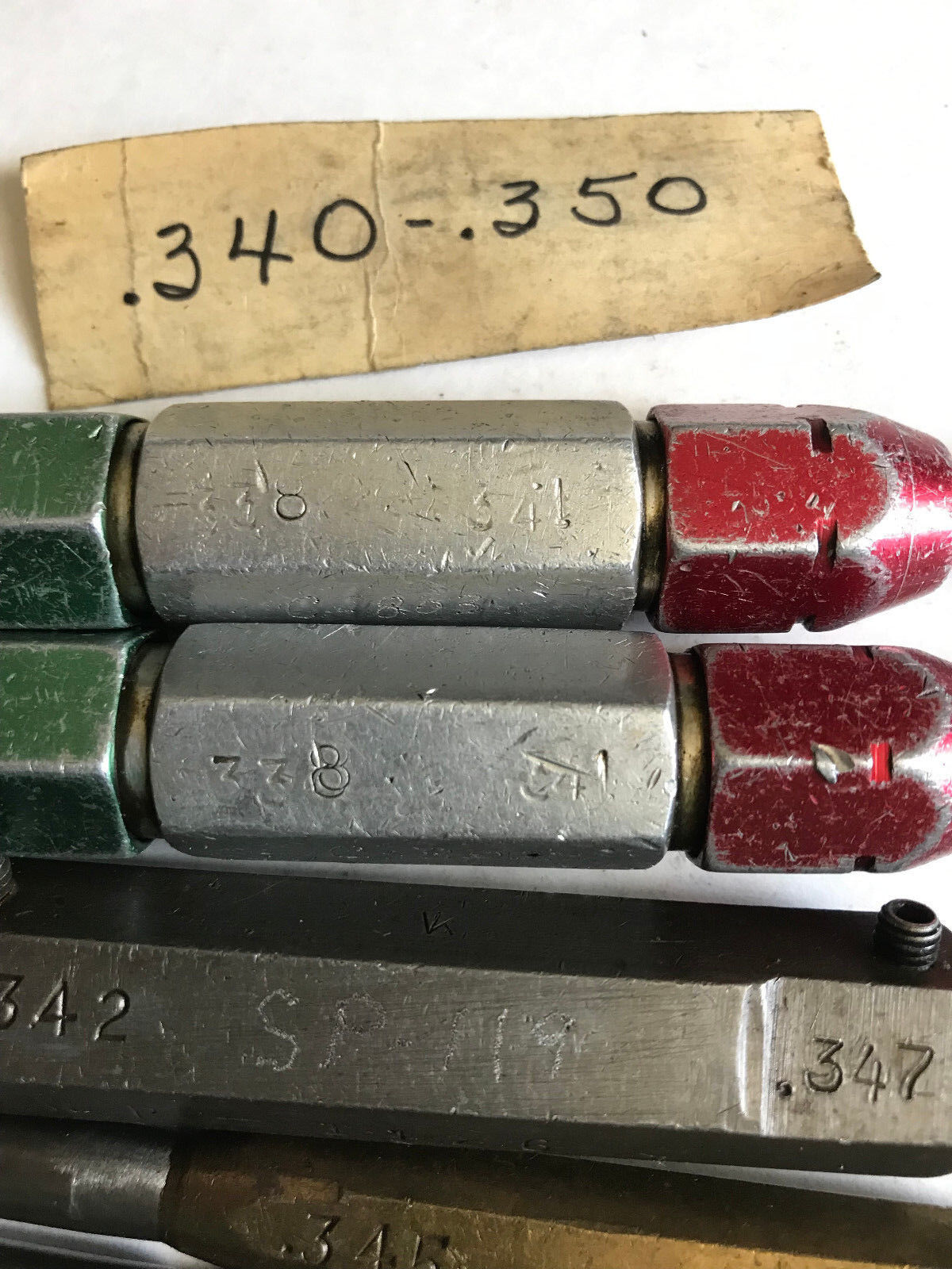 Mixed Lot Go No Go Plug Gages,.341,.345,.350,.335,342,.347, .338",.350",Es