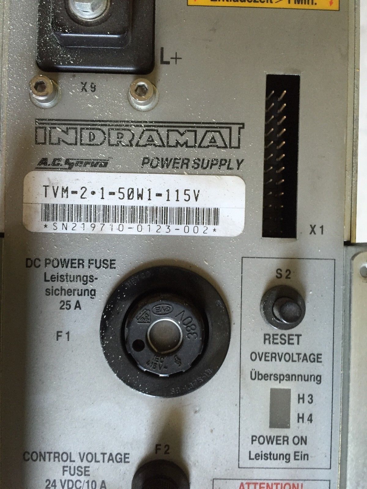 Indramat Tvm-2-1-50W1-115V Bosch Servo Power Supply Tvm-2.1-50W-1115,Tvm-2.1,Sr