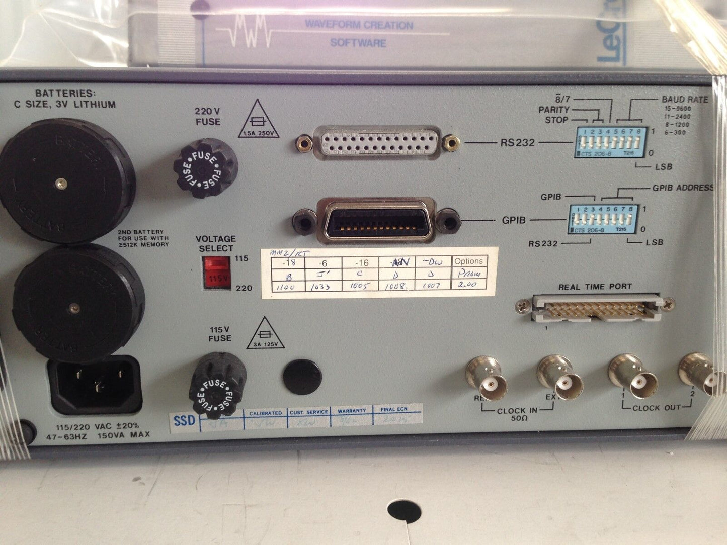 Lecroy 9112 Arbitrary Function Generator, 115 Vac/220V,Ey