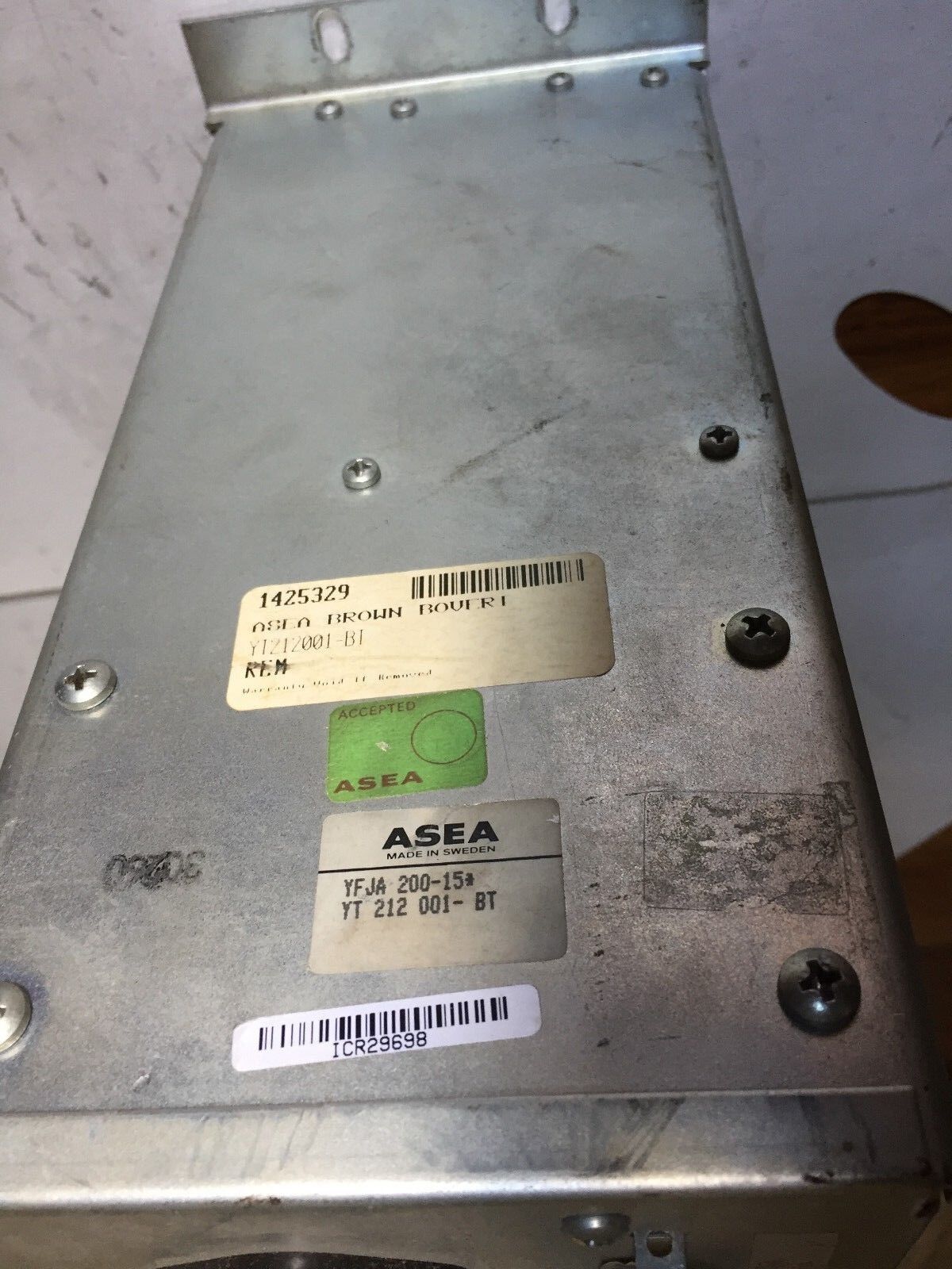Abb Yt 212 001-Bt,Yfja 200-15 Asea Brown Rectifier Unit S2,Yt212001-Bt,Yxz,Bg,De
