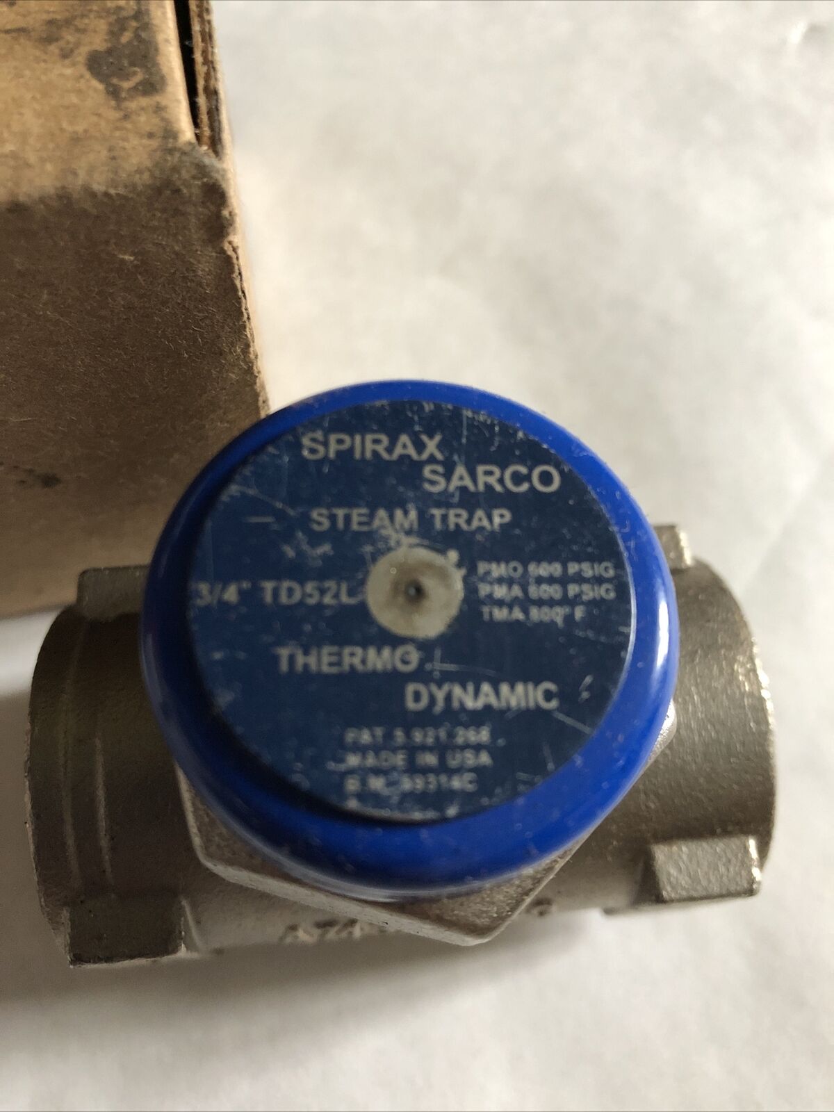 3/4" Npt Spirax Sarco Td52l,B.M. 59314C Cool-Blue Thermo-Dynamic Steam Trap,Bo