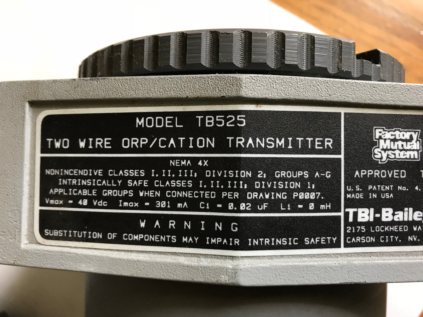 New Tb525 Abb,Tbi-Bailey Orp Two Wire Cation Transmitter,Tbi-Bailey Tb525,Ab