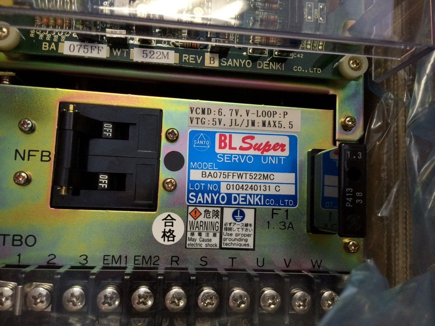 New Sanyo Denki Ba075ffwt522mc,Ba 075Ff Wt 522M Rev B Bl-Super Servo Drive,Bn