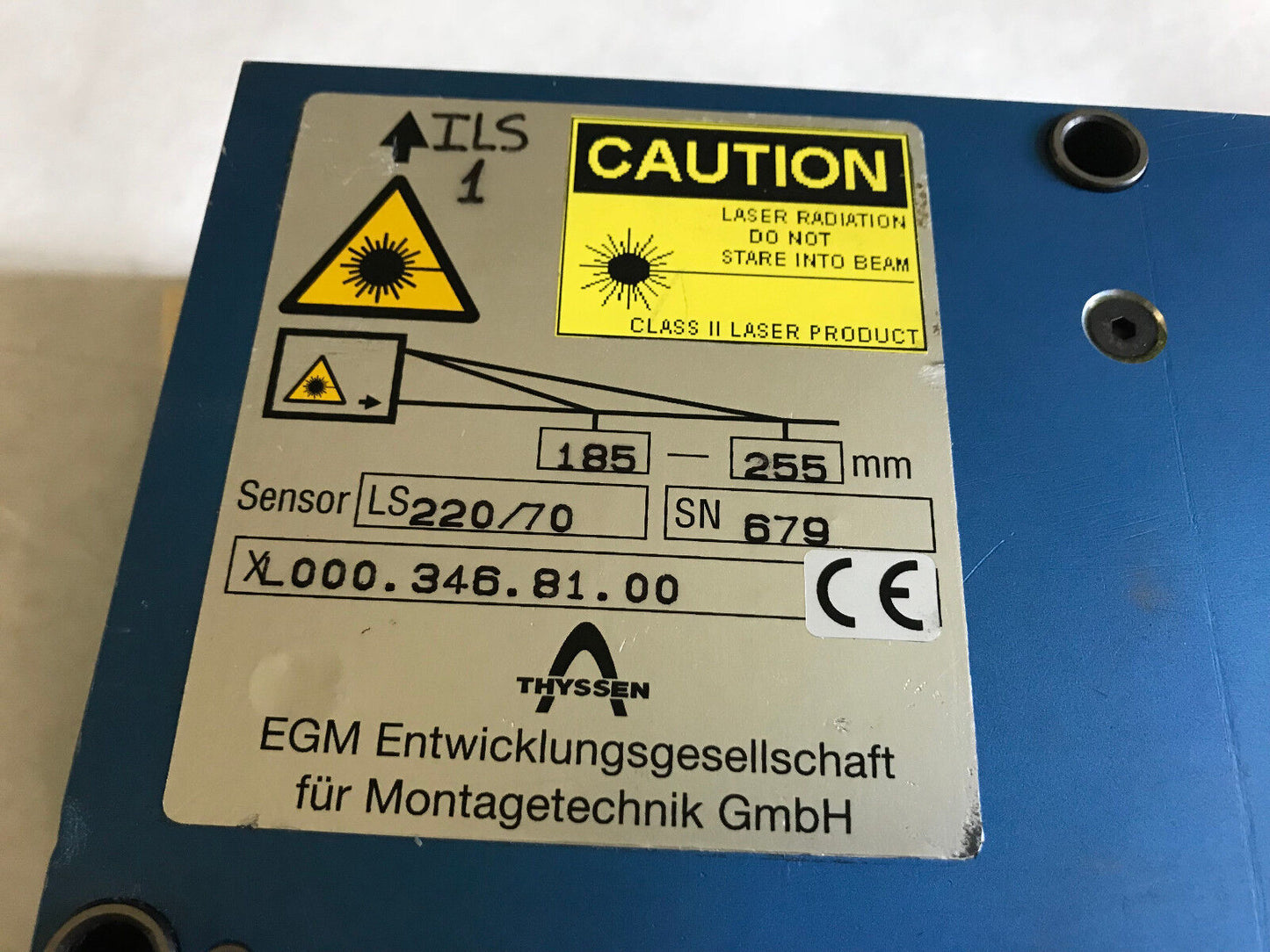 New Egm Xl000.346.81.00 Laser Head Sensor Egm Thyssen Ls220/70 Gmbh,Eq