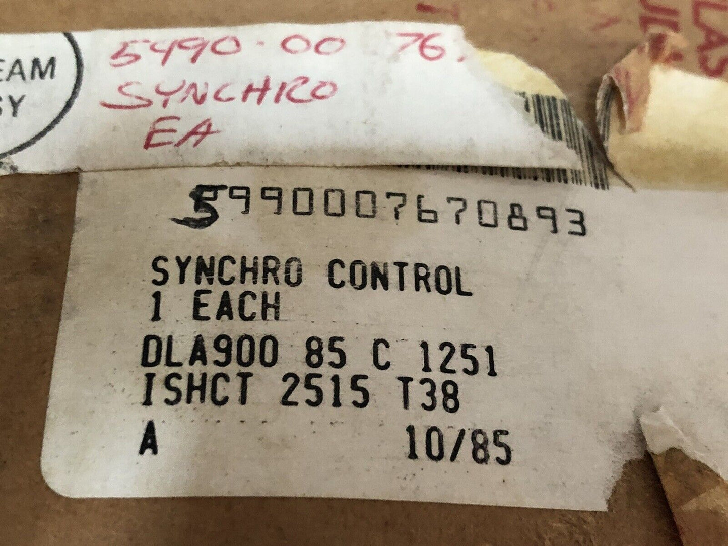 New Elinco Ishct-2515-T38 Vintage Synchro Edd 62857-1 Tr4ansformer, 90V ,Dd