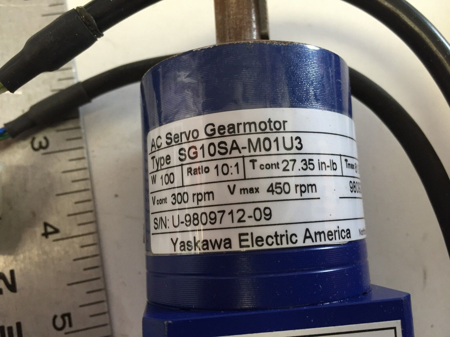Yaskawa Sg10sa-M01u3,Sgm-01U3b4l,Lf 050-Mcd-1C-111 Ac Servo Motor,Gearmotor,Sc