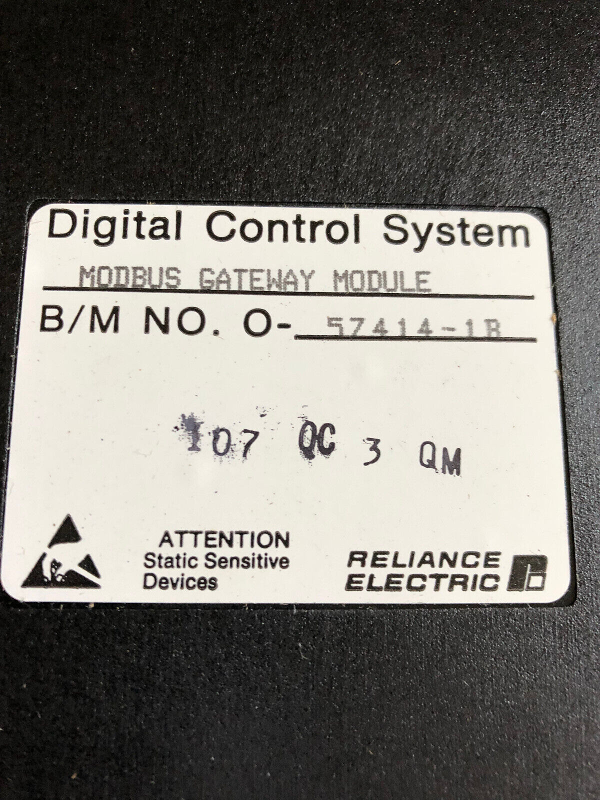 Reliance Electric O-57414-1B,Mid Bus 57414,0-57414-1B Digital Control System,Cu
