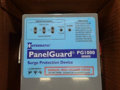 Intermatic Pg1000-480-3Y Panelguard Pg1000,Hardwired Surge Protector,480Vac,Ei