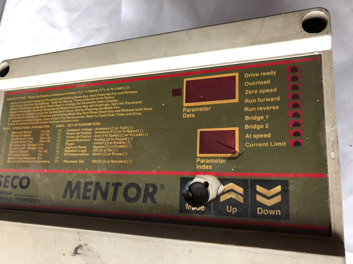 Seco Mentor M3450-100000 Warner Electric M3000 Dc Drive,M34-6M4q56,M346m4o56,Ch